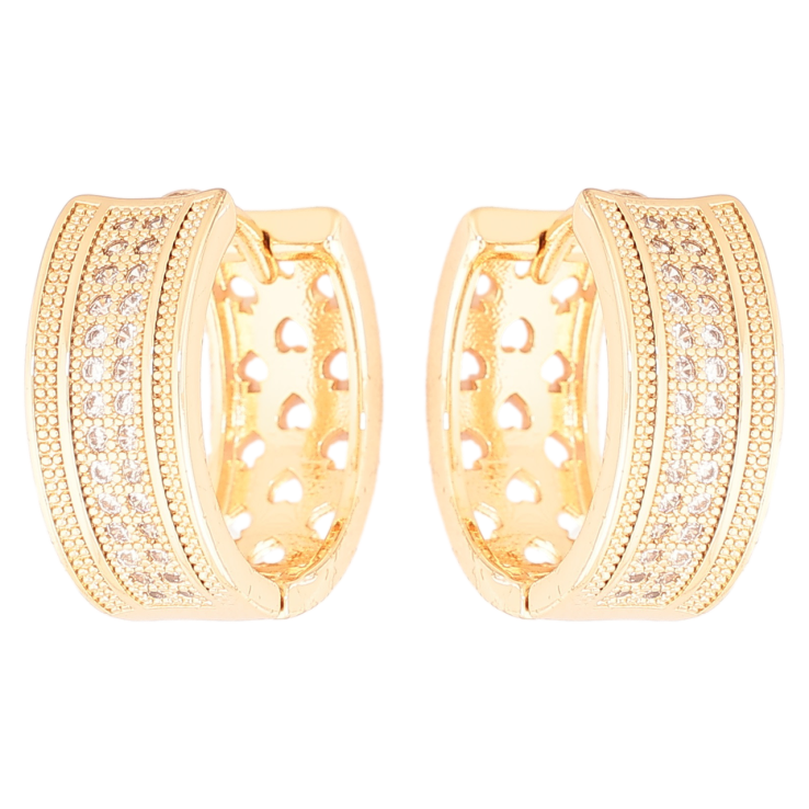 Серьги Xuping M&L Цвет 18K колечки Инкрустация кристаллами фото №24