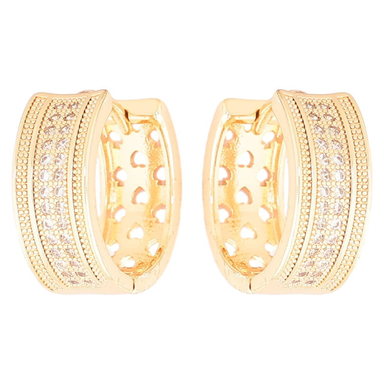 Сережки Xuping M&L Колір 18K колечка «Інкрустація кристалами» фото №1