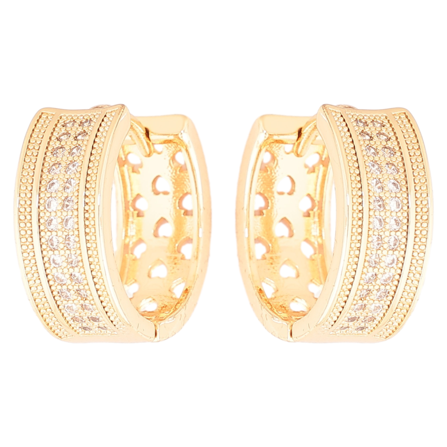 Серьги Xuping M&L Цвет 18K колечки Инкрустация кристаллами фото №1