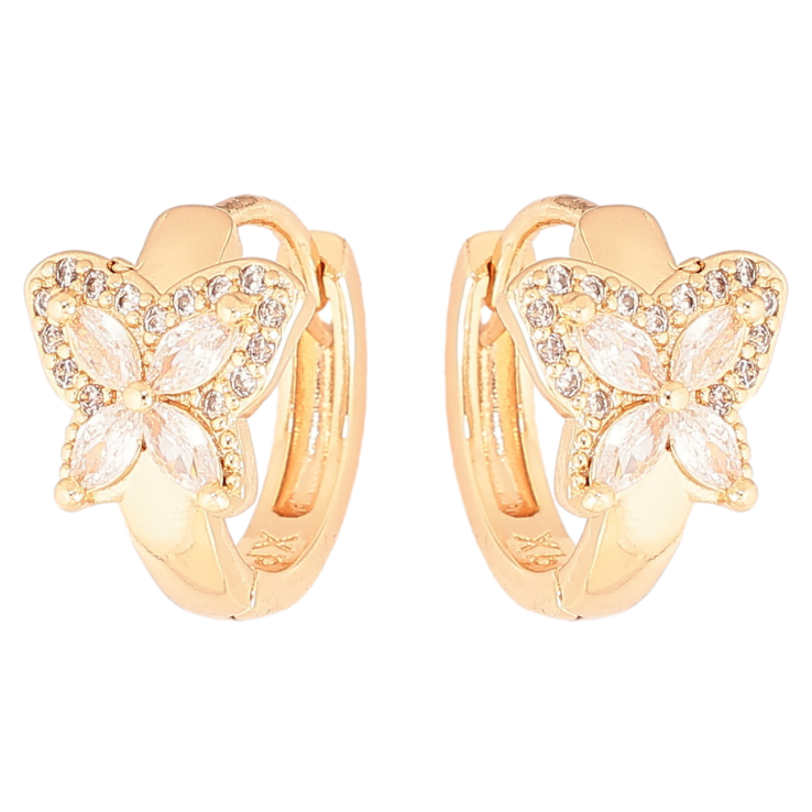 Серьги Xuping M&L Цвет 18K колечки Бабочки фото №15