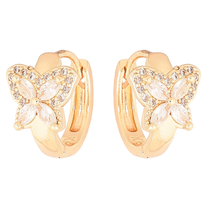 Сережки Xuping M&L Колір 18K колечка «Метелики» фото №1