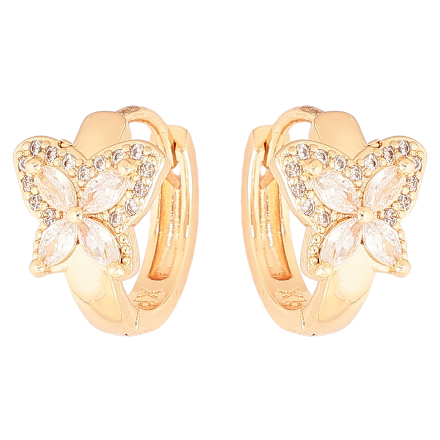 Серьги Xuping M&L Цвет 18K колечки Бабочки фото №1