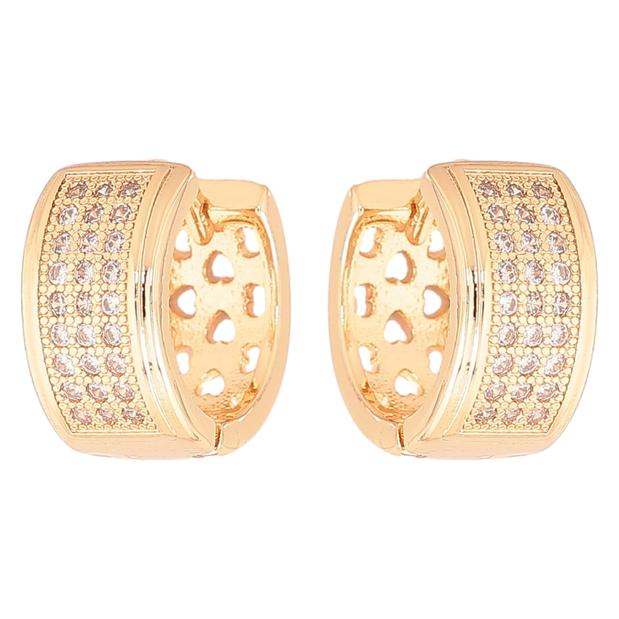 Серьги Xuping M&L Цвет 18K колечки Инкрустация кристаллами фото №1