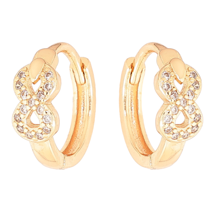 Серьги Xuping M&L Цвет 18K колечки Восьмерки с кристаллами фото №14