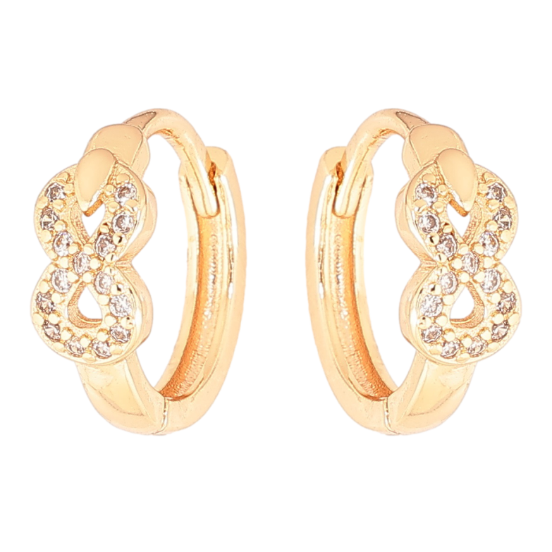 Серьги Xuping M&L Цвет 18K колечки Восьмерки с кристаллами фото №14