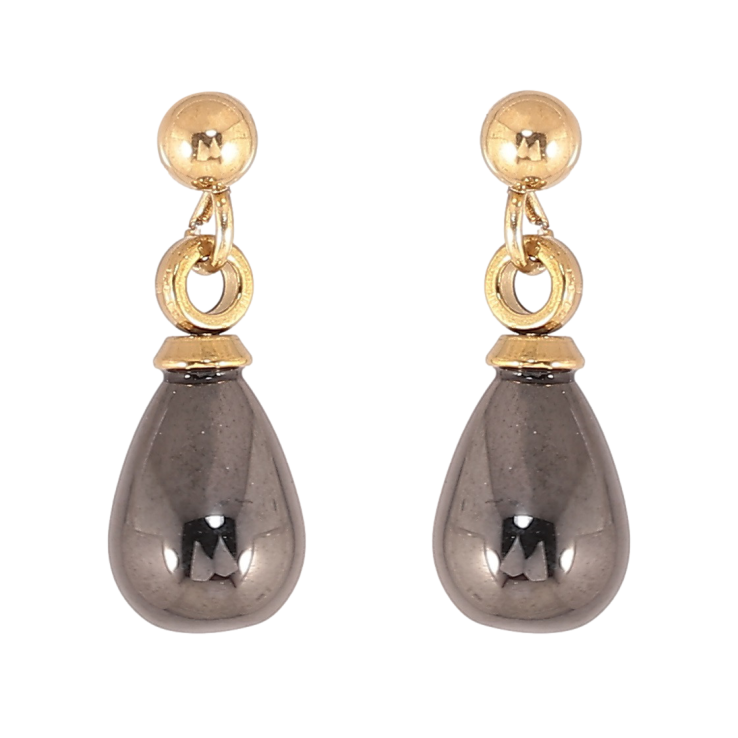 Сережки Xuping TTM Stainless Steel колір 14К пусети «Підвіски з чорної кераміки» фото №23