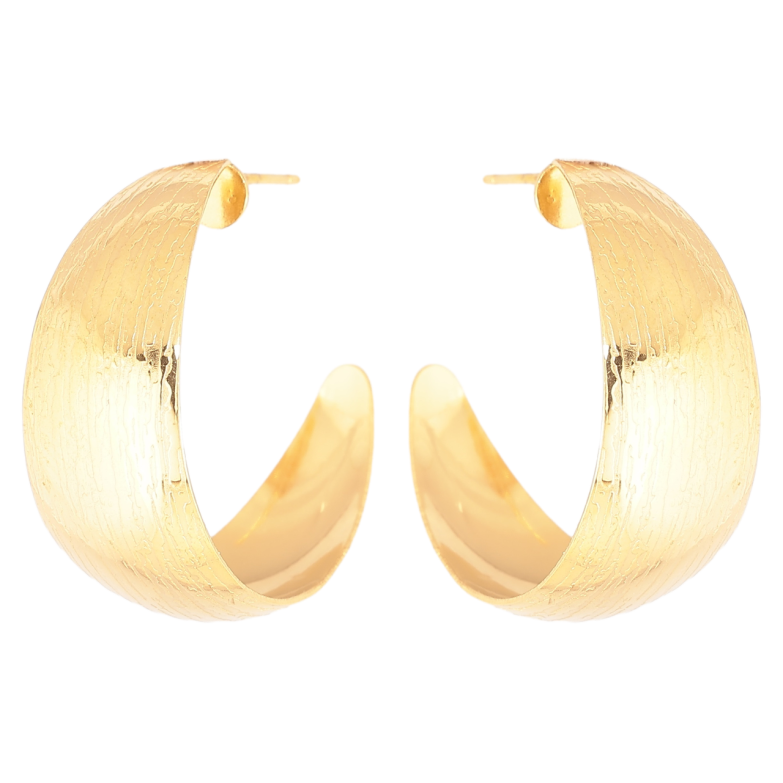 Сережки Xuping TTM Stainless Steel колір 14К пусети «Широкі дуги» фото №1