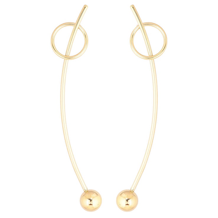 Сережки Xuping TTM Stainless Steel колір 14К пусети «Авангард» фото №12