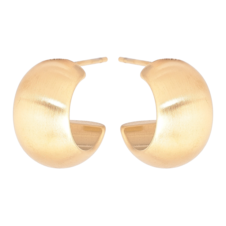 Сережки Xuping TTM Stainless Steel колір 14К пусети «Широкі дуги» фото №20