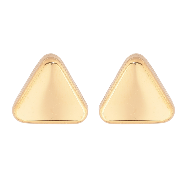 Сережки Xuping TTM Stainless Steel колір 14К пусети «Трикутники» 16х16мм фото №14