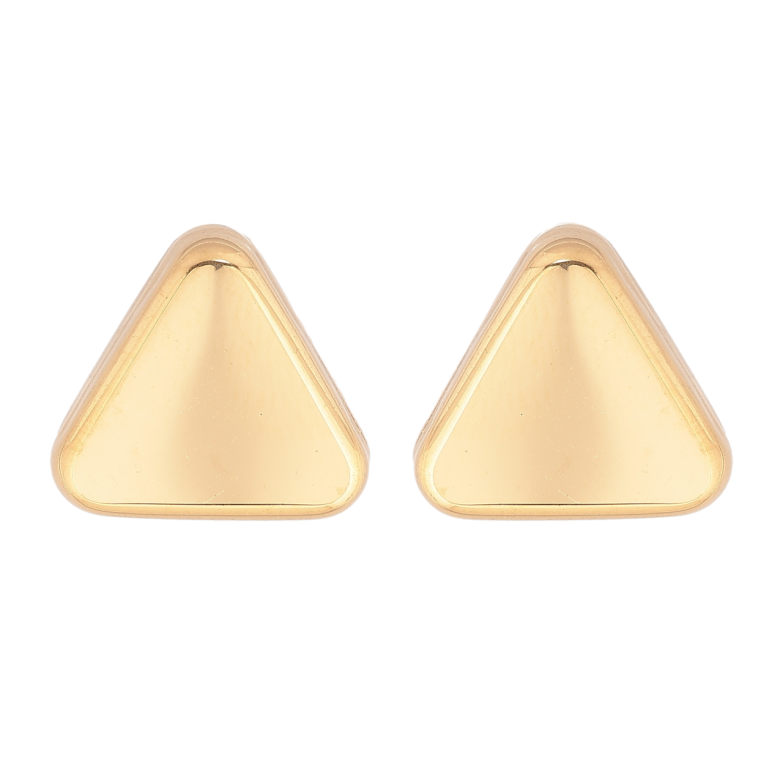 Серьги Xuping TTM Stainless Steel цвет 14К пусеты Треугольники 16х16мм фото №1
