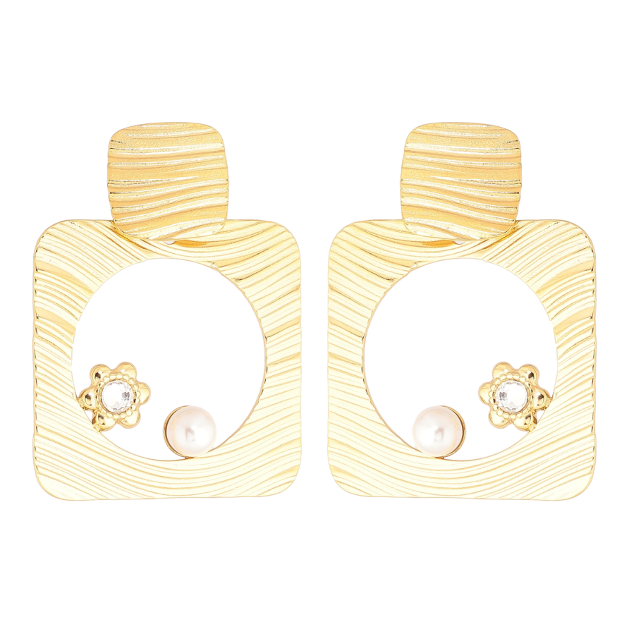 Сережки Xuping TTM Stainless Steel колір 14К пусети «Декоративні підвіски» фото №1