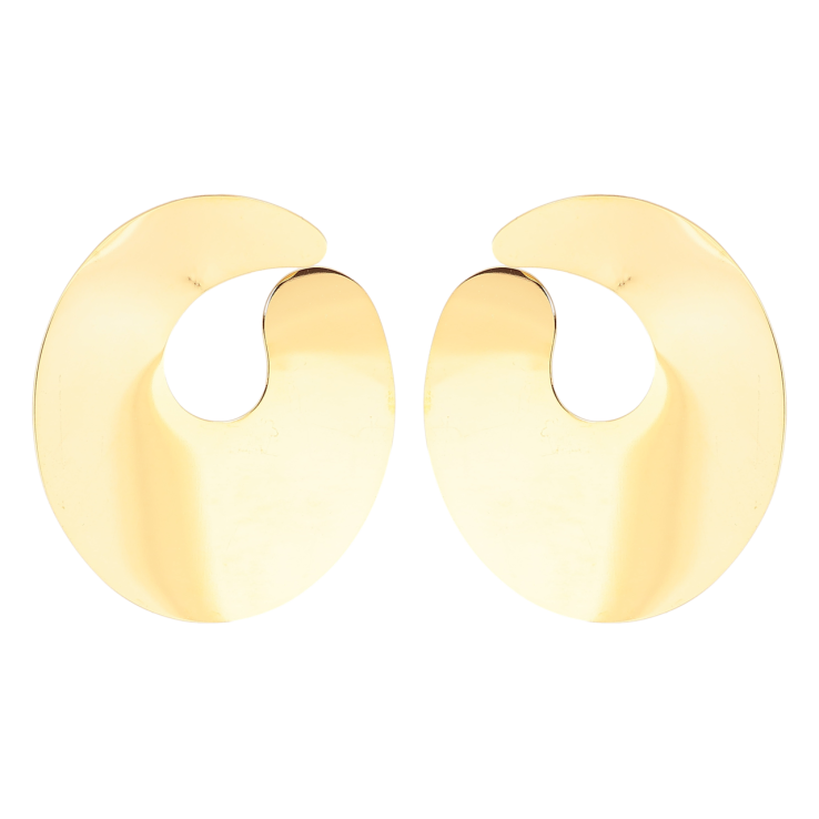 Сережки Xuping TTM Stainless Steel колір 14К пусети «Декоративні кола» фото №6