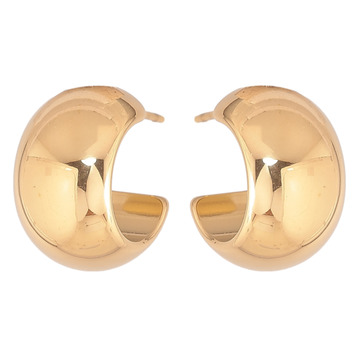 Сережки Xuping TTM Stainless Steel колір 14К пусети «Широкі дуги» фото №19