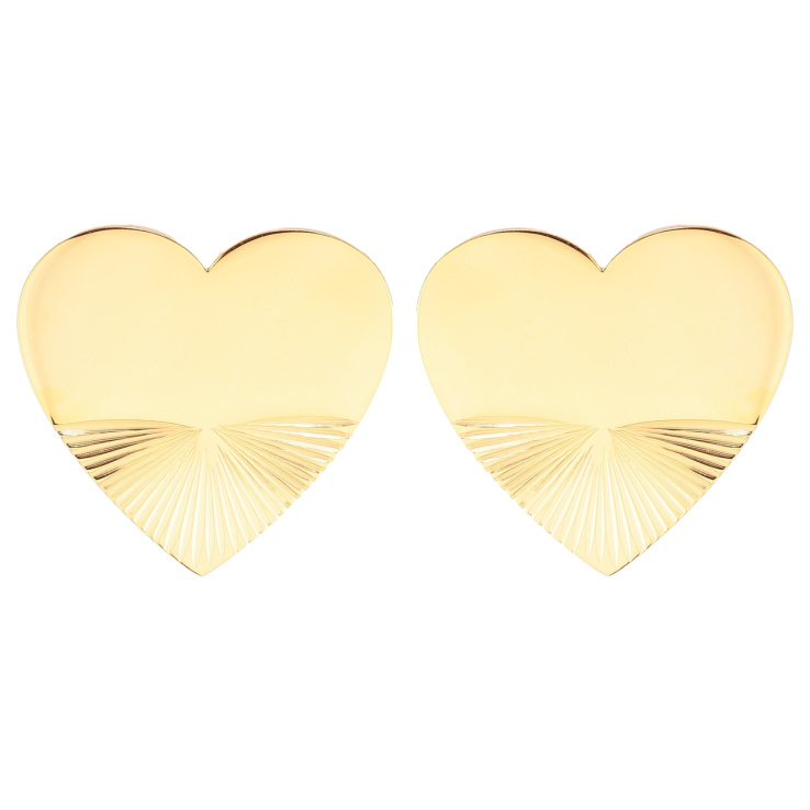Сережки Xuping TTM Stainless Steel колір 14К пусети «Сердечка» фото №17