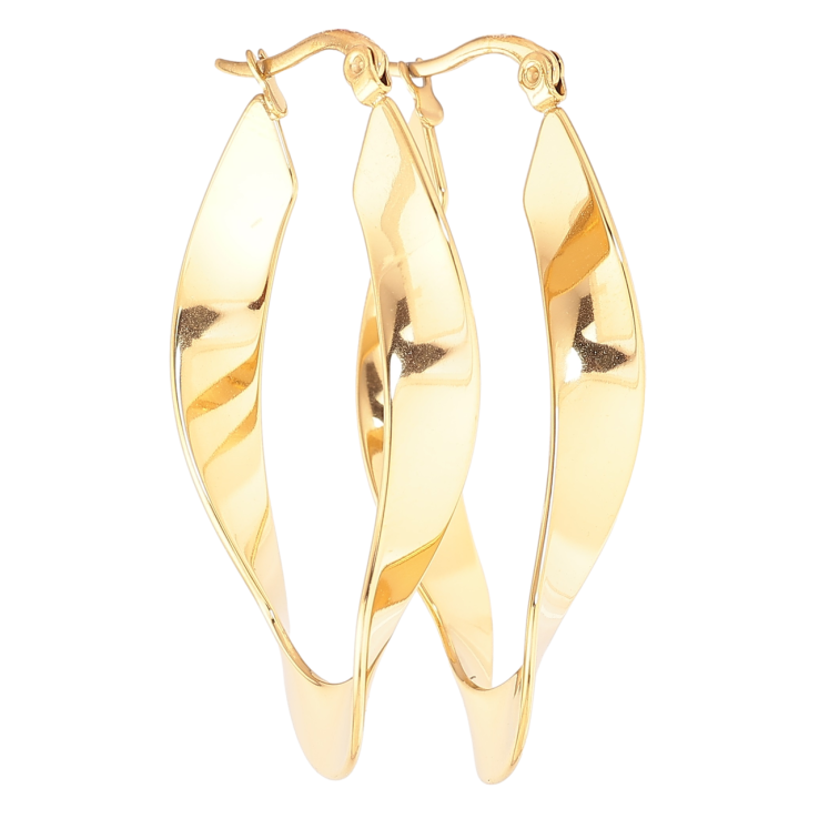 Сережки Xuping TTM Stainless Steel колір 14К замок-шпилька «Декоративні кільця» фото №2 Сережки Xuping TTM Stainless Steel колір 14К замок-шпилька «Декоративні кільця» фото №2