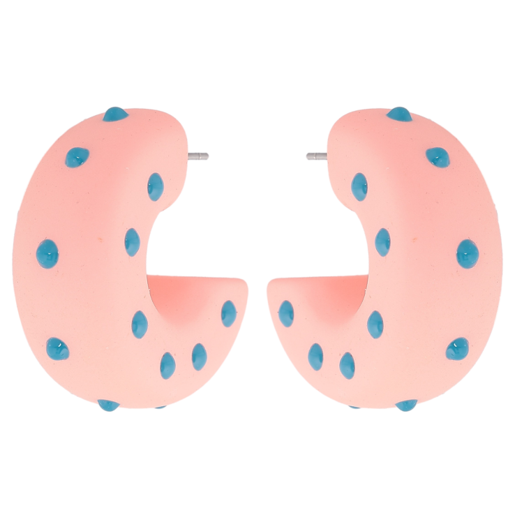 Сережки Xuping TTM Stainless Steel колір Родій пусети «Об'ємні дуги» фото №5