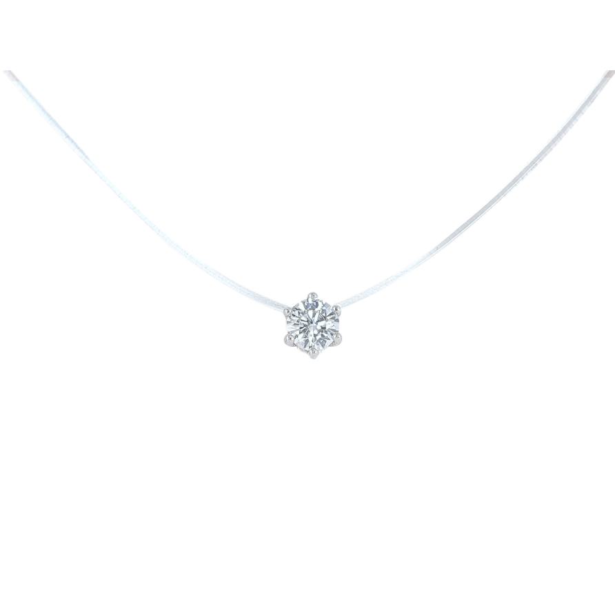 Підвіска на силіконовій волосіні Xuping Родій «Кристал, ø 5мм» довжина 46-51см х 1мм фото №1