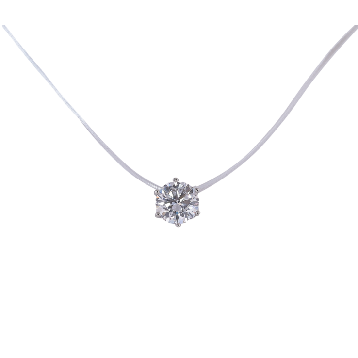 Підвіска на силіконовій волосіні Xuping Родій «Кристал, ø 8мм» довжина 46-51см х 1мм фото №14