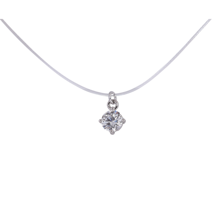 Підвіска на силіконовій волосіні Xuping Родій «Кристал, ø 6мм» довжина 46-51см х 1мм фото №4