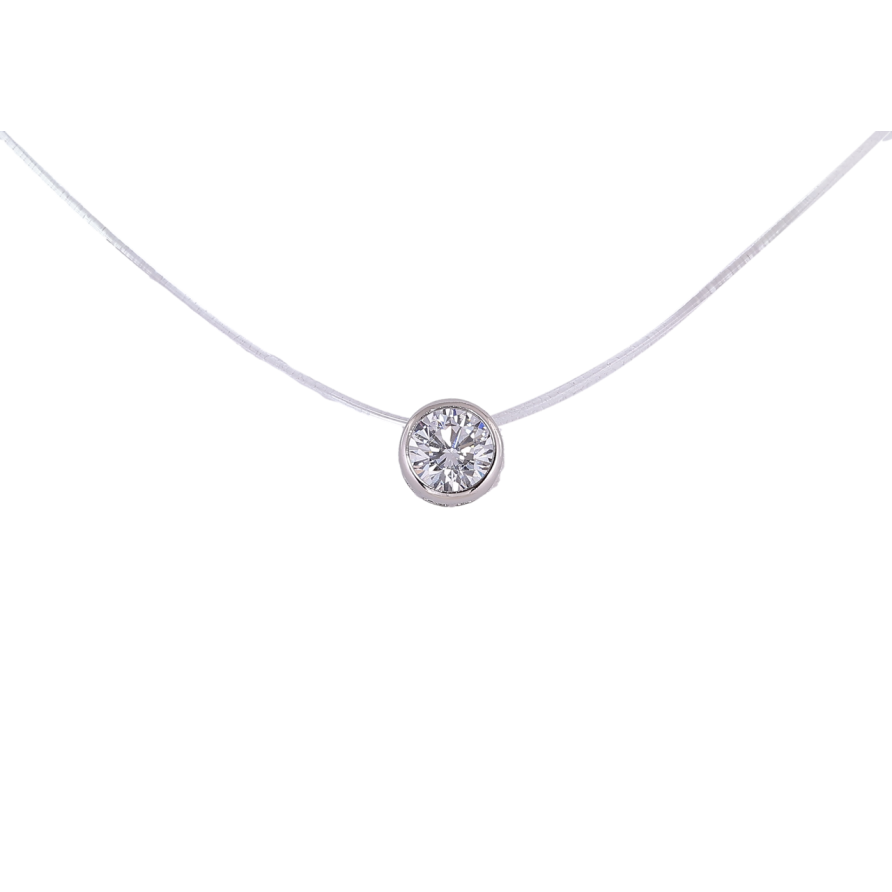 Підвіска на силіконовій волосіні Xuping Родій «Кристал, ø 7мм» довжина 46-51см х 1мм фото №1