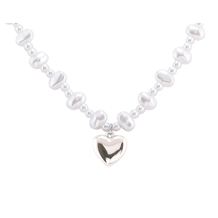 Подвеска на цепочке Xuping Родий Жемчужные бусины с сердечком размер 42-45см х 3-7мм фото №22