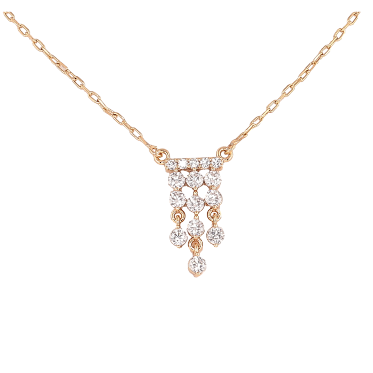 Підвіска на ланцюжку Xuping Позолота 18K «Візерунок з кристалів» довжина 40-45см х 1мм фото №3