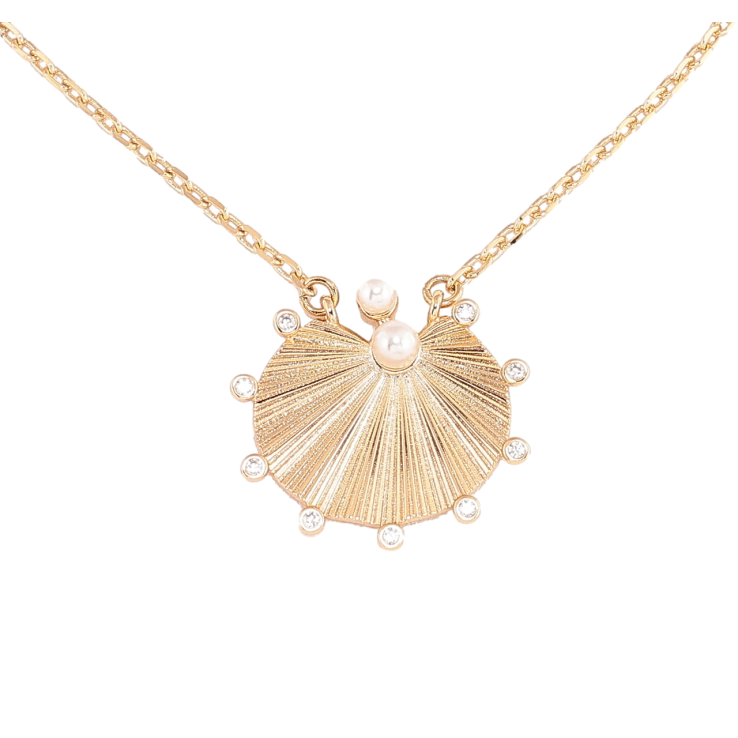 Підвіска на ланцюжку Xuping Позолота 18K «Візерунок з кристалами та перлинами» довжина 43-48см х 2мм фото №24