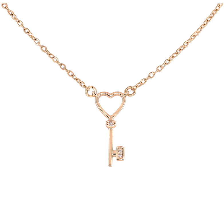 Кулон на ланцюжку Xuping M&L Колір Родій «Ключик» довжина 41-46см х 1.5мм фото №1