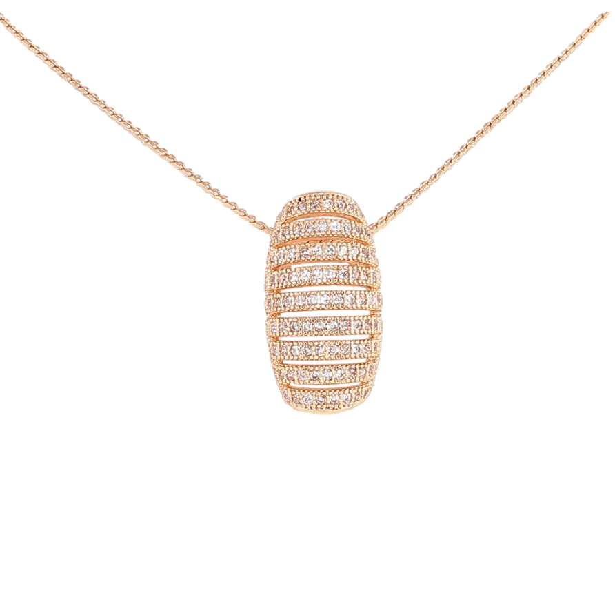 Кулон на ланцюжку Xuping M&L Колір Родій «Інкрустація кристалами» довжина 45см х 1мм фото №1