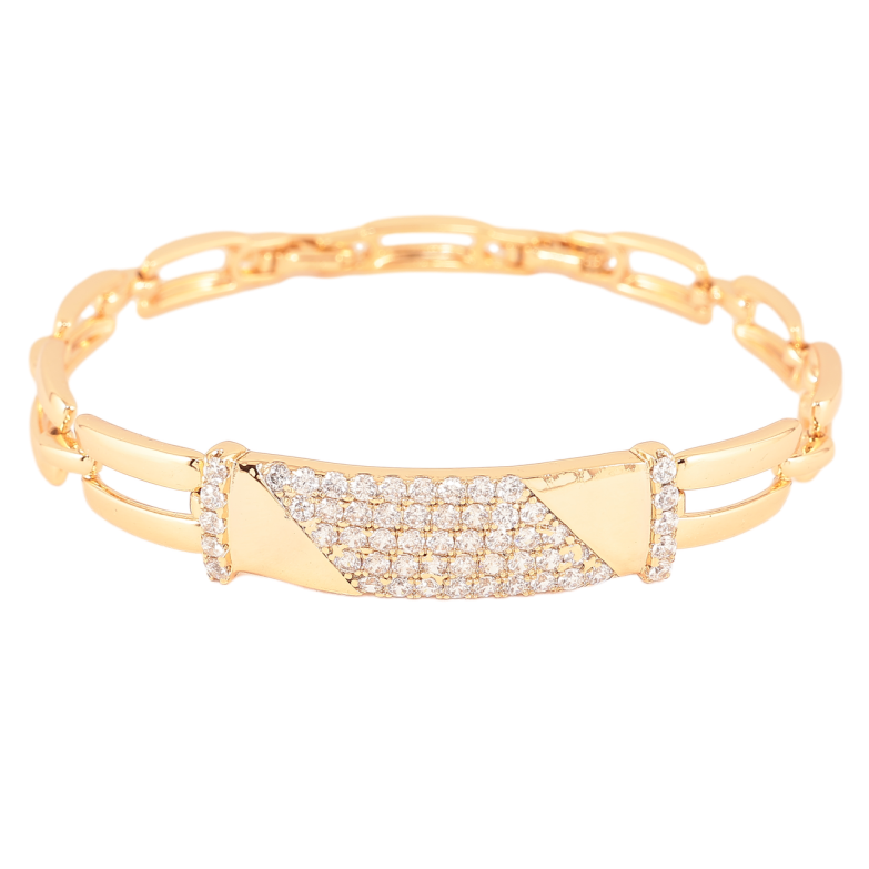 Браслет Xuping Позолота 18K Инкрустация кристаллами размер с доп. замком 17,19см х 6-10мм фото №5