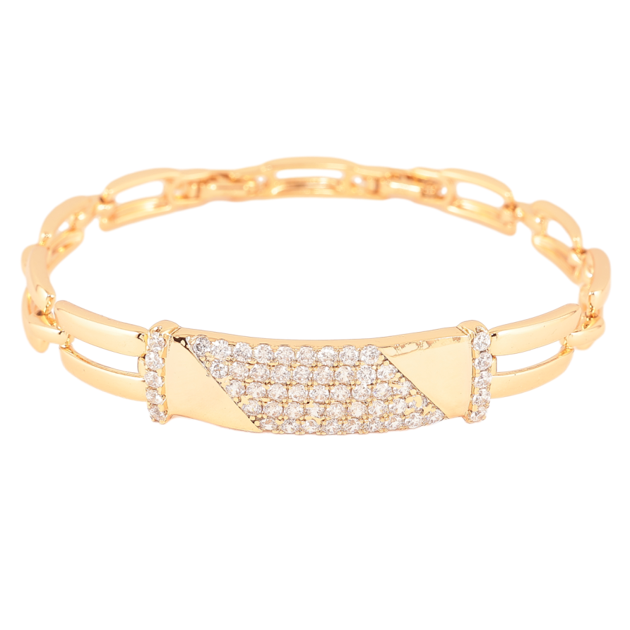 Браслет Xuping Позолота 18K «Інкрустація кристалами» розмір з доп. замком 17,19см х 6-10мм фото №1