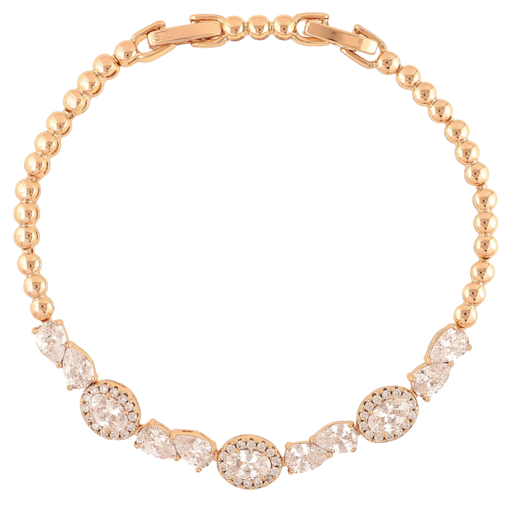 Браслет Xuping Позолота 18K «Доріжка кристалів» розмір з доп. замком 17.5,19.5см х 3-7мм фото №25