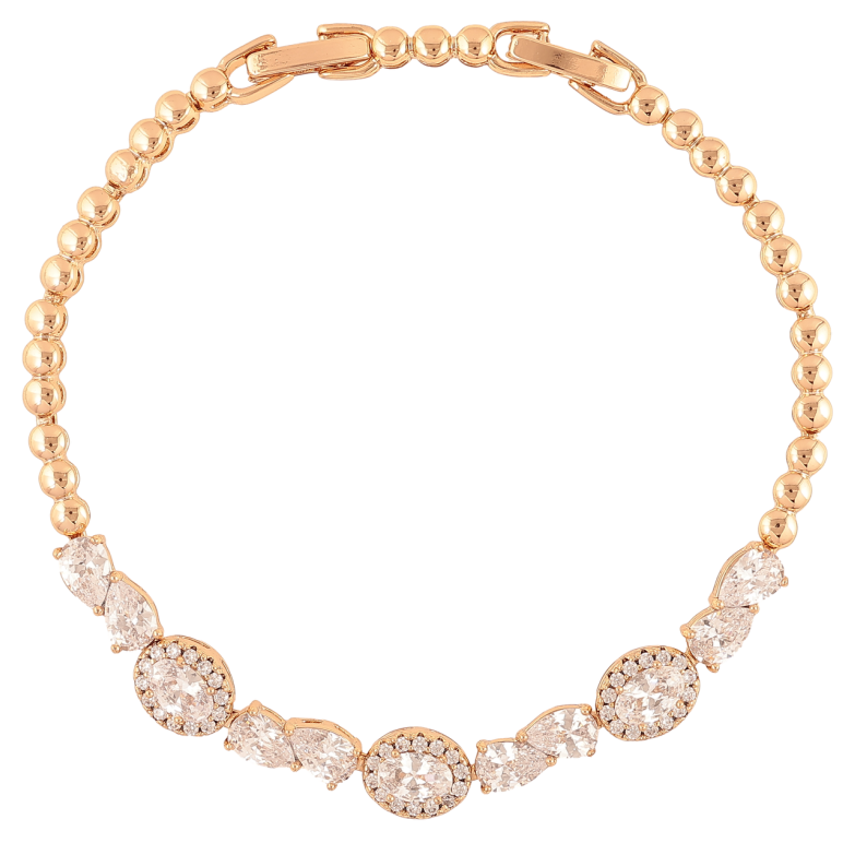 Браслет Xuping Позолота 18K «Доріжка кристалів» розмір з доп. замком 17.5,19.5см х 3-7мм фото №5