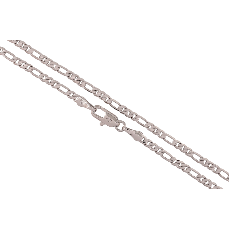Ланцюжок Xuping Родій «Плетіння Фігаро» довжина 54см х 2.5мм фото №5 Ланцюжок Xuping Родій «Плетіння Фігаро» довжина 54см х 2.5мм фото №5