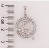 Кулон Xuping Родій «Олень у колечку» для ланцюжка до 6мм фото №2