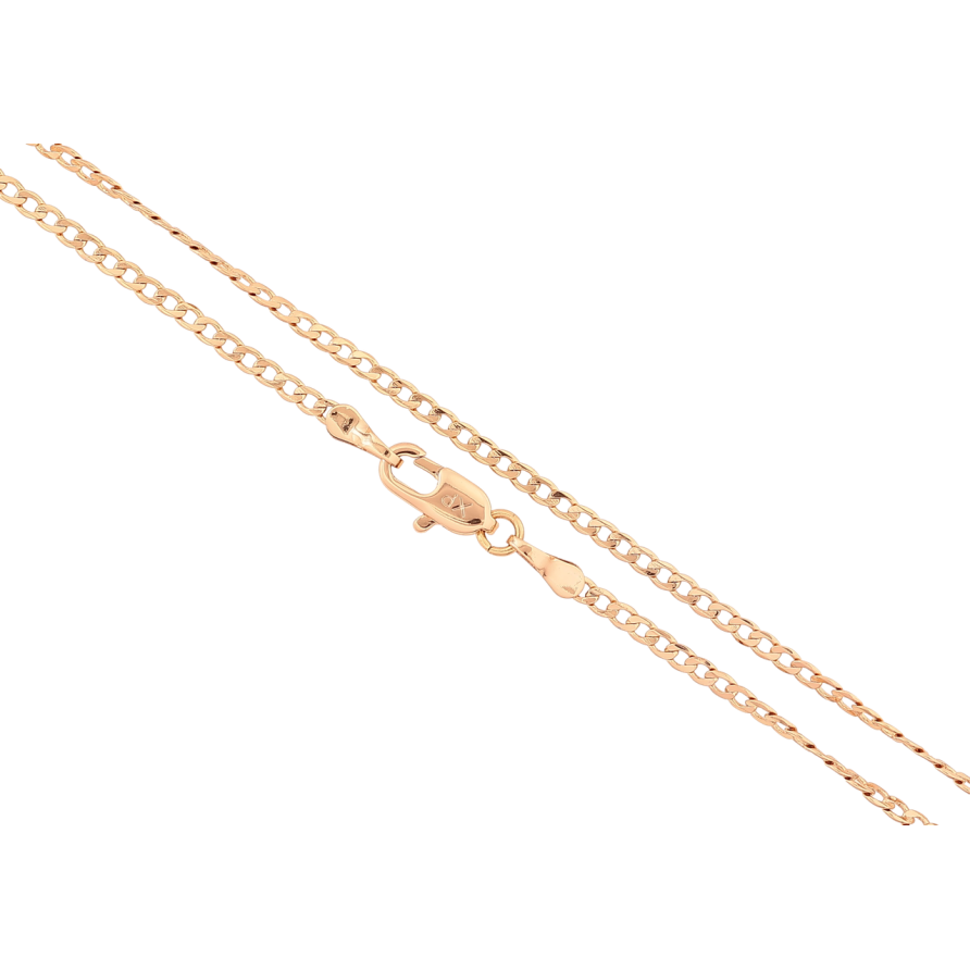 Ланцюжок Xuping Позолота 18K «Плетіння Панцирне перекручене» довжина 44см х 2мм фото №1