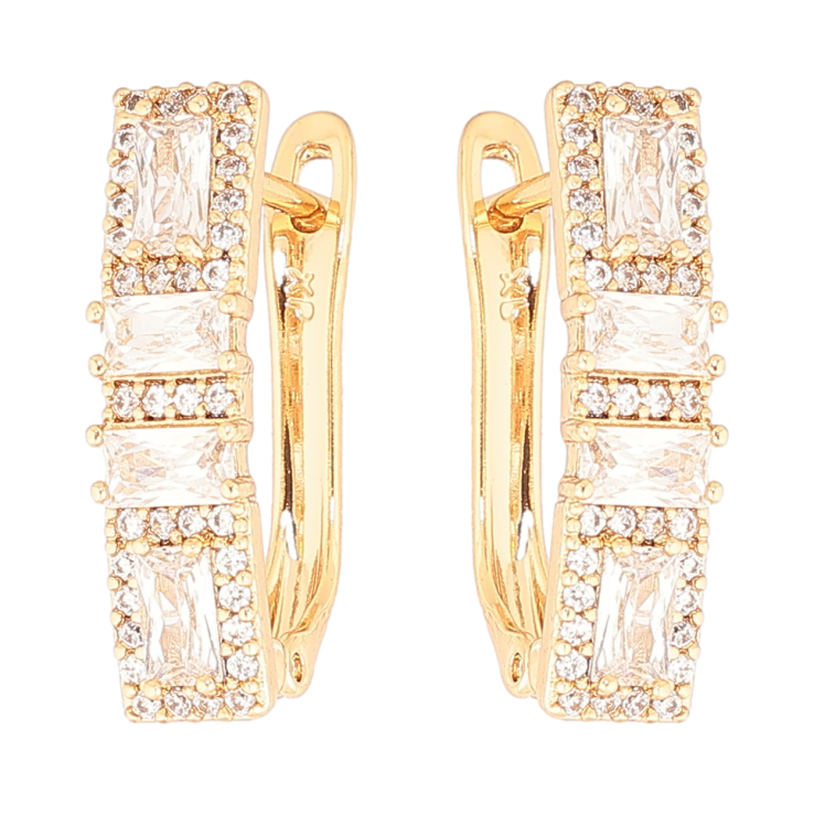 Сережки Xuping Позолота 18K англійський замок «Інкрустація кристалами» фото №11