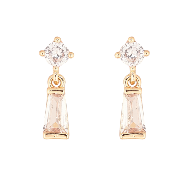 Серьги Xuping Позолота 18K пусеты Кристальные подвески фото №1 Серьги Xuping Позолота 18K пусеты Кристальные подвески фото №1