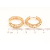 Серьги Xuping Позолота 18K колечки Резной узор фото №2