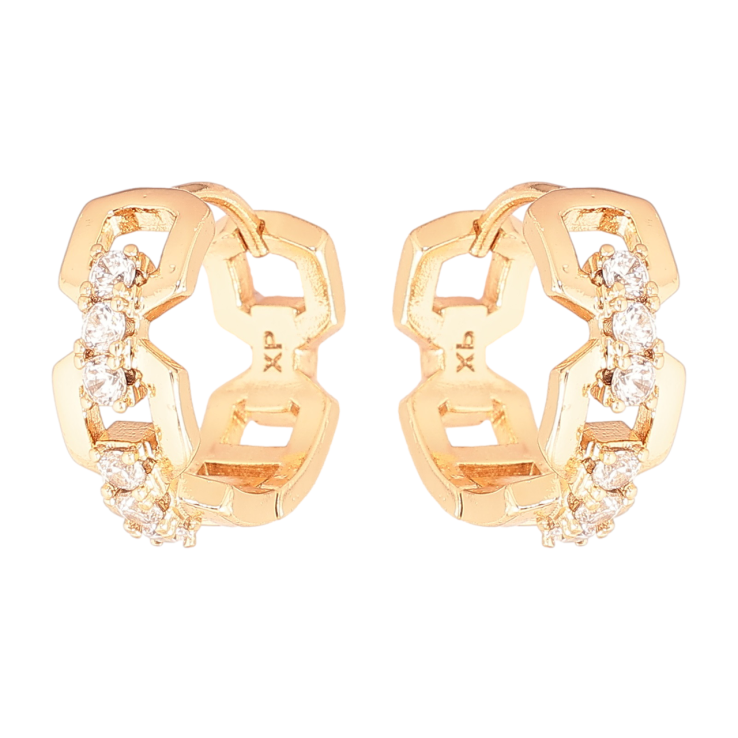 Серьги Xuping Позолота 18K колечки Декоративный узор с кристаллами фото №24