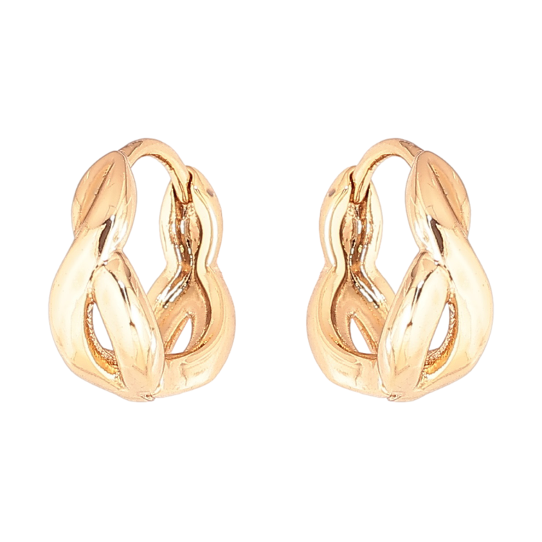 Серьги Xuping Позолота 18K колечки Декоративный узор фото №1