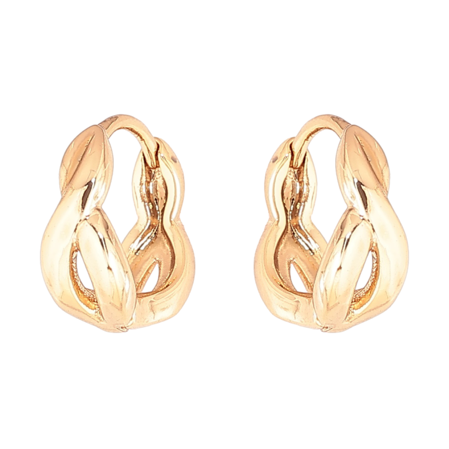 Сережки Xuping Позолота 18K колечка  «Декоративний візерунок» фото №1