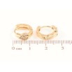 Серьги Xuping Позолота 18K колечки Листики с кристаллами фото №2