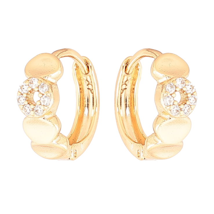 Серьги Xuping Позолота 18K колечки Узор с кристаллами фото №14 Серьги Xuping Позолота 18K колечки Узор с кристаллами фото №14