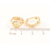 Серьги Xuping Позолота 18K колечки Резной узор фото №2 Серьги Xuping Позолота 18K колечки Резной узор фото №2