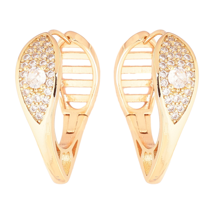 Сережки Xuping Позолота 18K колечка «Інкрустація кристалами» фото №20