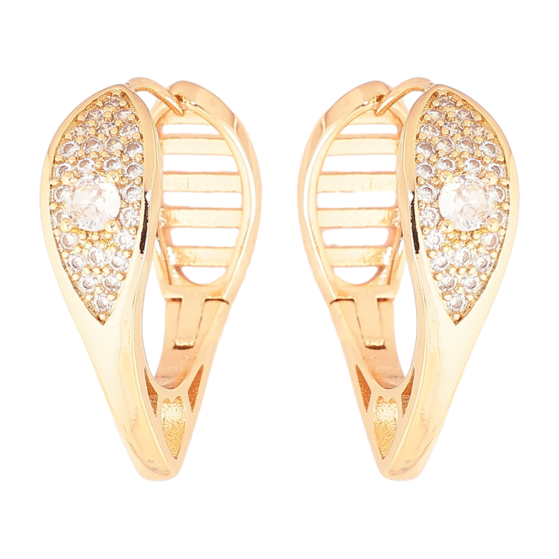 Сережки Xuping Позолота 18K колечка «Інкрустація кристалами» фото №1