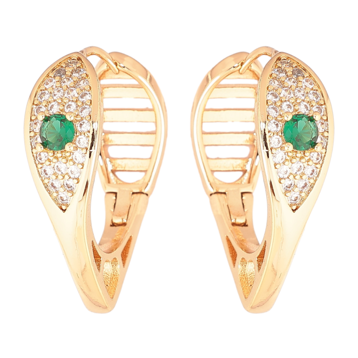 Серьги Xuping Позолота 18K колечки Инкрустация кристаллами фото №17