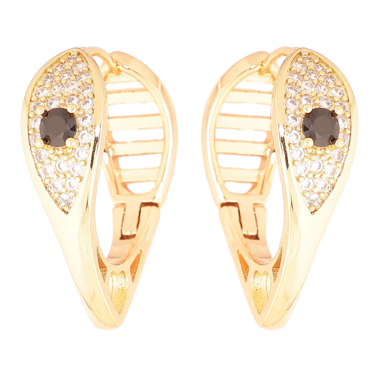 Серьги Xuping Позолота 18K колечки Инкрустация кристаллами фото №18